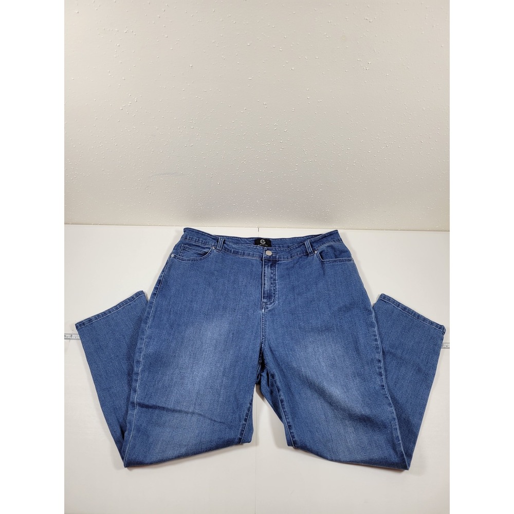 G by Giuliana Jeans‎ Womens 18WP Blue Excellent Straight Leg Stretch Denim